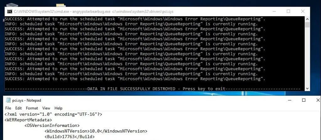 Zero-Day exploit allows file overwriting on Windows 1 pci sys wer overwrite